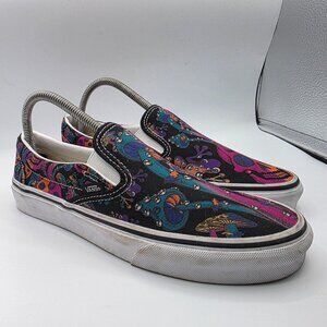 Vans Classic Slip On Trippy Drip Black Multi Womens Size 8.5 Sneaker Shoes